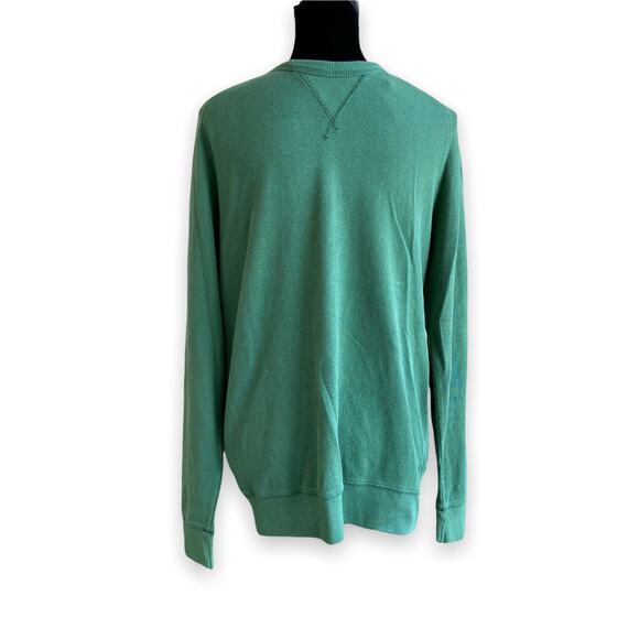 Old Navy Mens Pullover Size Medium Ribbed Knit Green‎ Long Sleeves Solid NEW - Picture 3 of 9